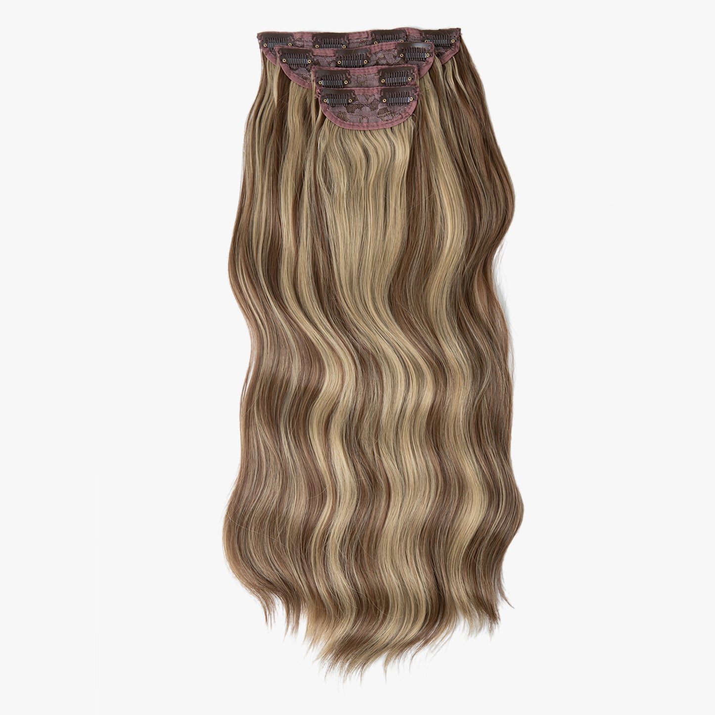 Clip In Hair Extensions 4 PCS Brunette Ash Blonde