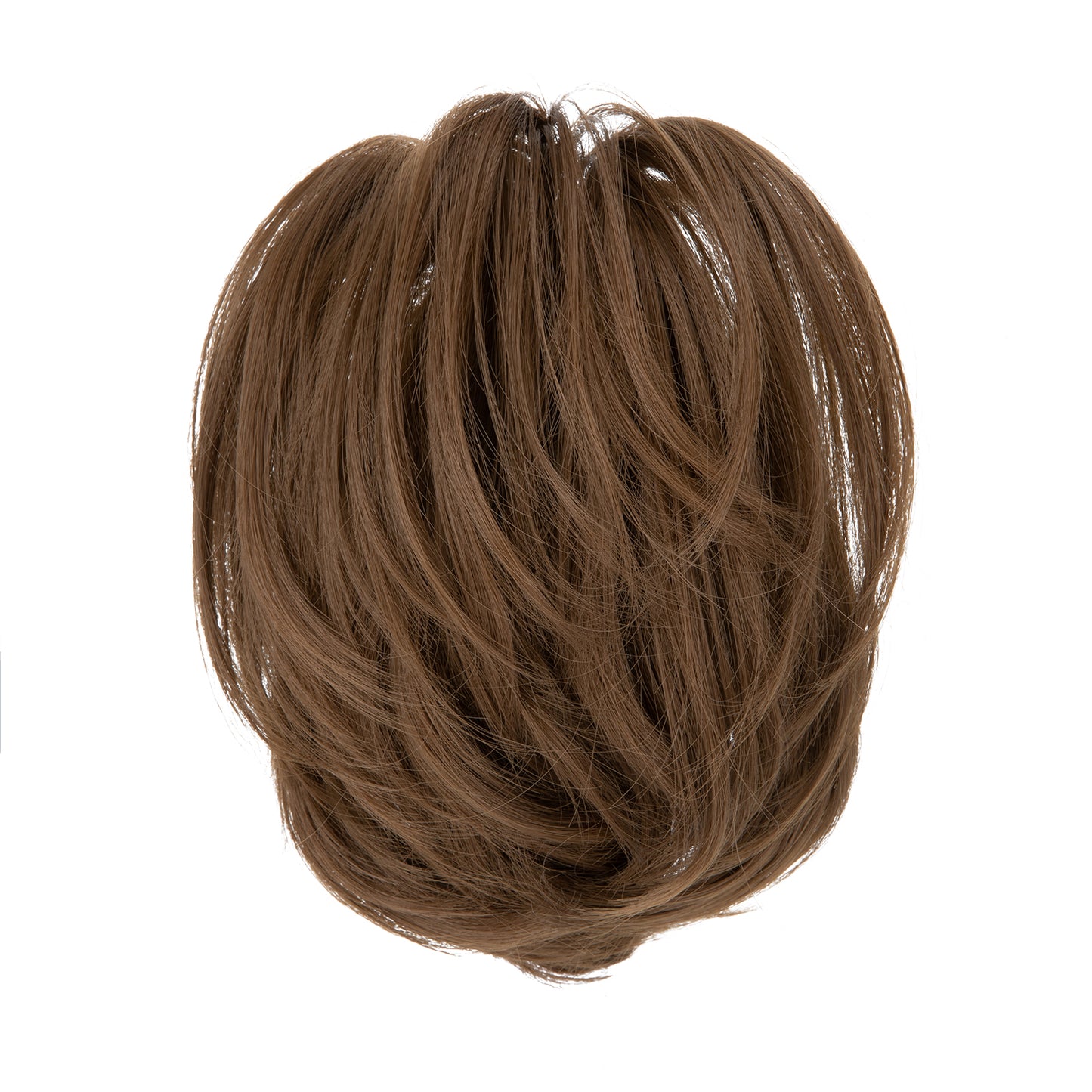 DIY Messy Claw Clip Short Ponytail Wig Coffee Brown