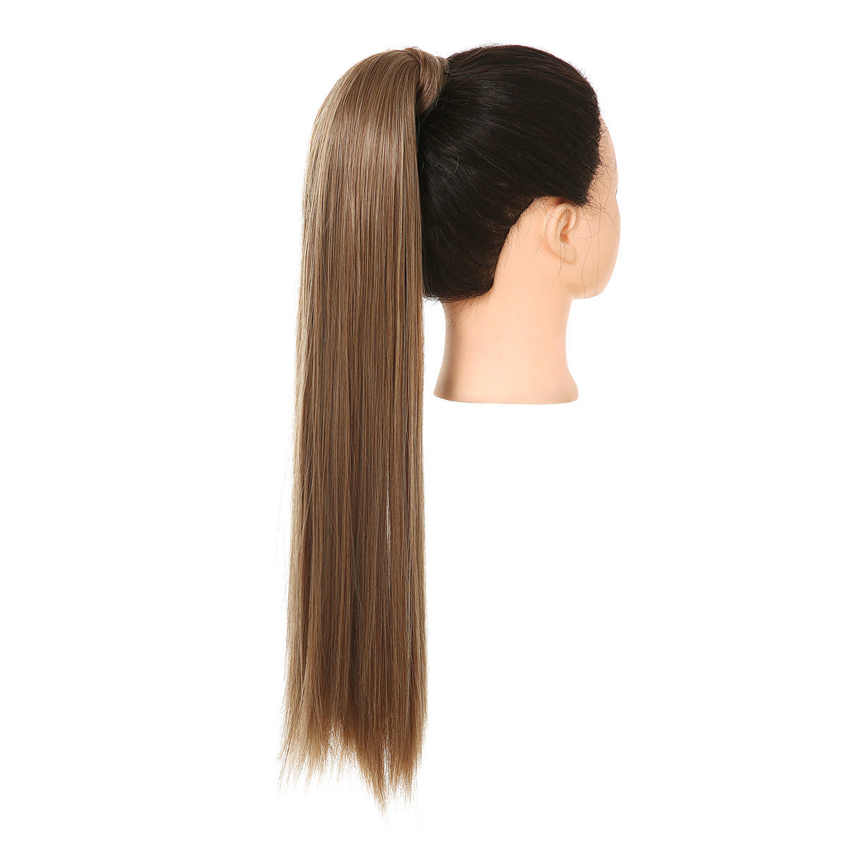 Clip Drawstring Fake Long Ponytail Brown Blonde 24in
