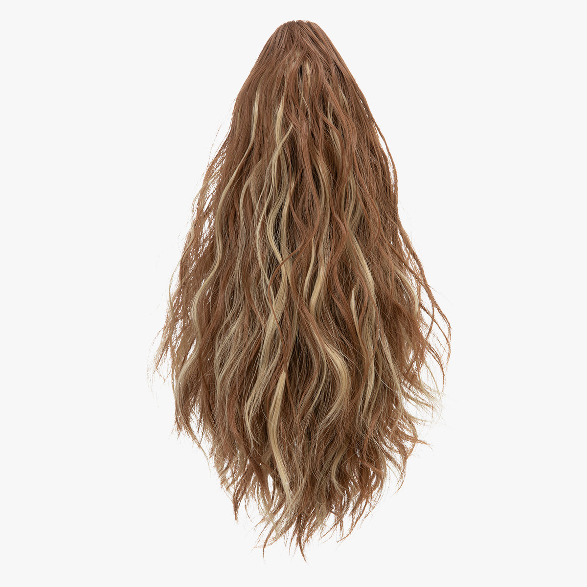 Claw Clip Short Ponytail Extension Wavy Ponytail Medium Auburn Ash Blonde