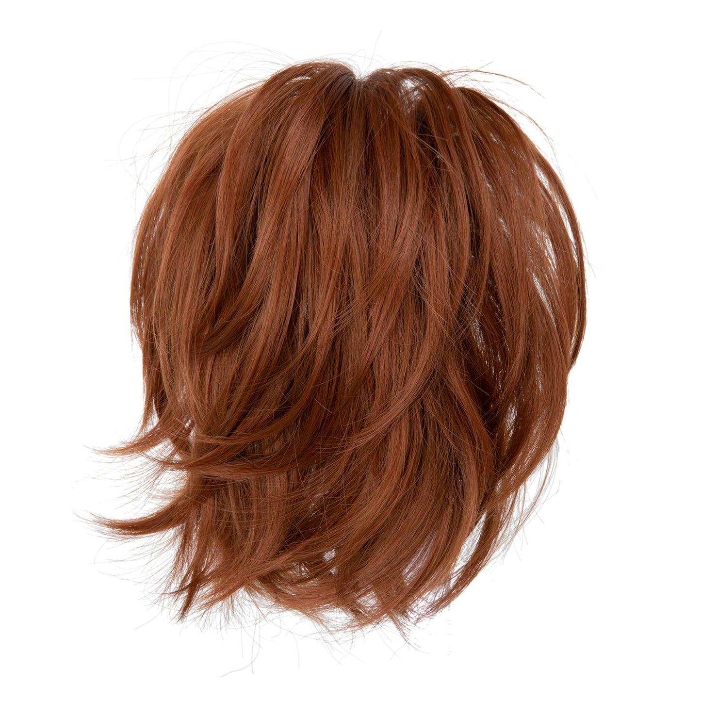 DIY Messy Claw Clip Short Ponytail Wig Copper Red
