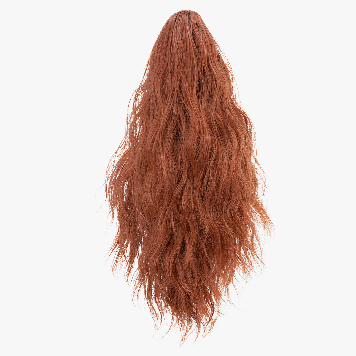 Claw Clip Short Ponytail Extension Wavy Ponytail Reddish Brown
