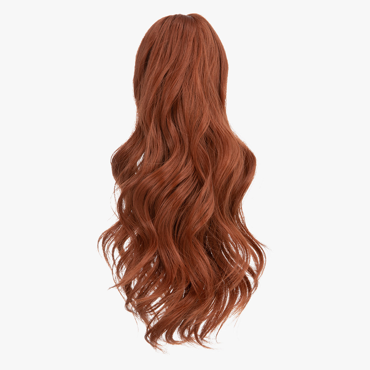 Natural long curly ponytail Reddish Brown