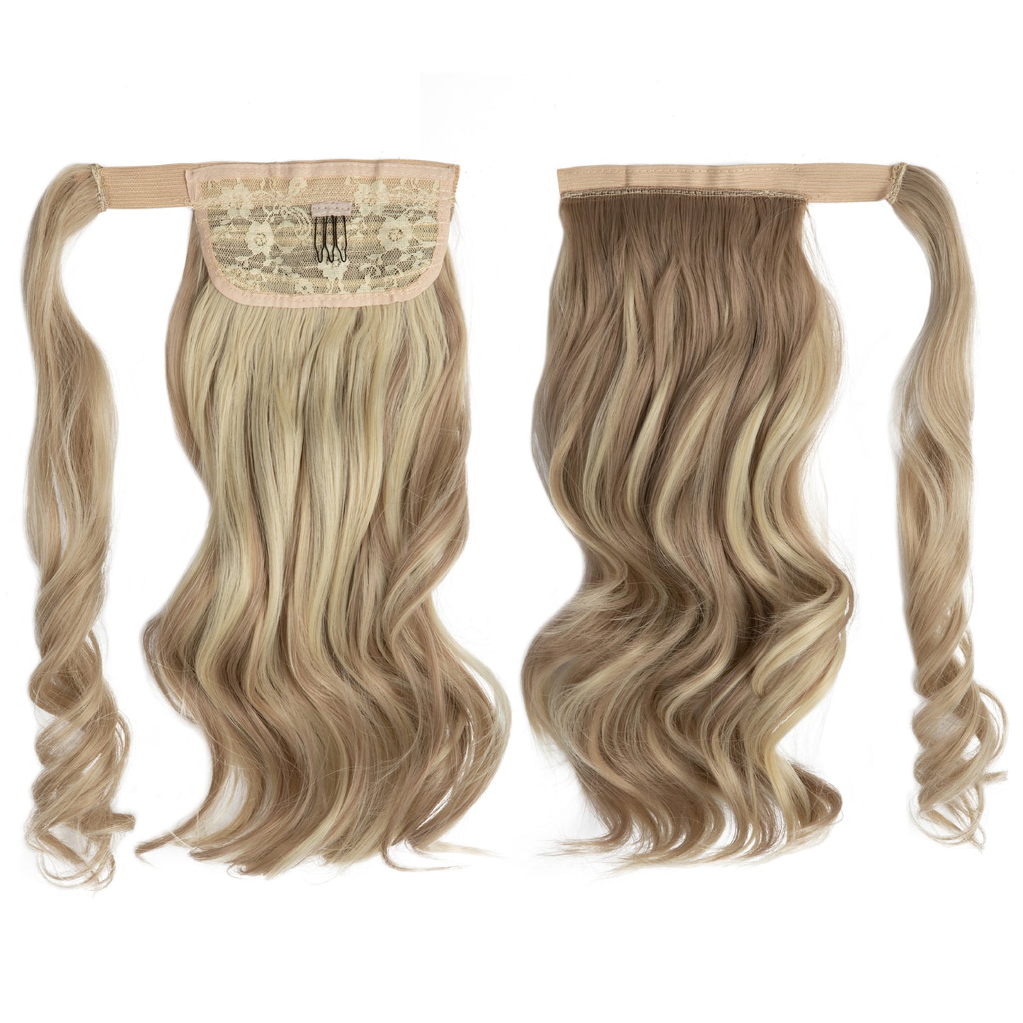 Wrap Around Long Curly Ponytail Dirty Blonde 14in
