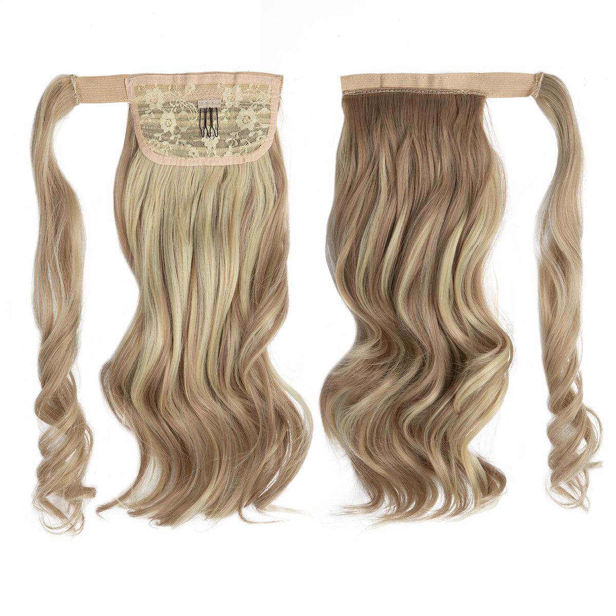 Wrap Around Long Curly Ponytail Dirty Blonde 18in