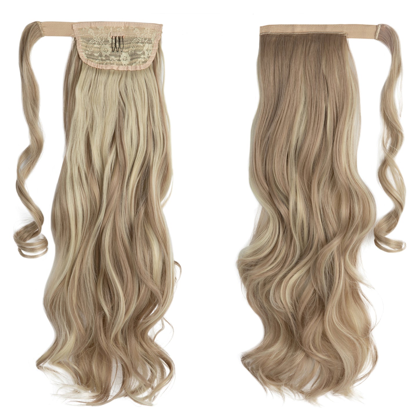 Wrap Around Long Curly Ponytail Dirty Blonde 22in