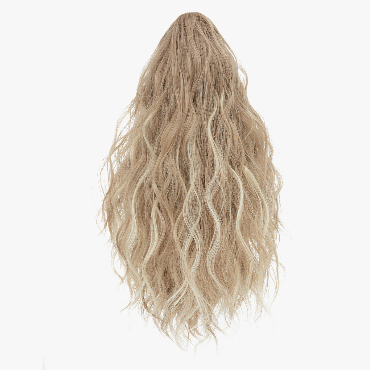 Claw Clip Short Ponytail Extension Wavy Ponytail Dirty Blonde