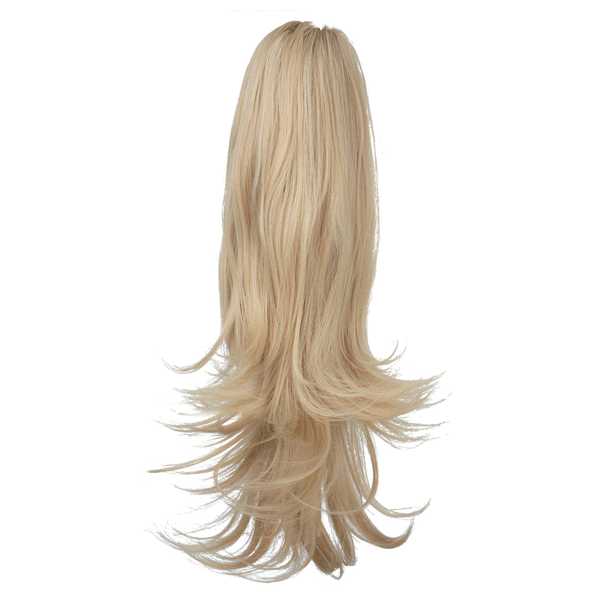 Clip In Hair Extensions Long Straight Ponytail Light Blonde