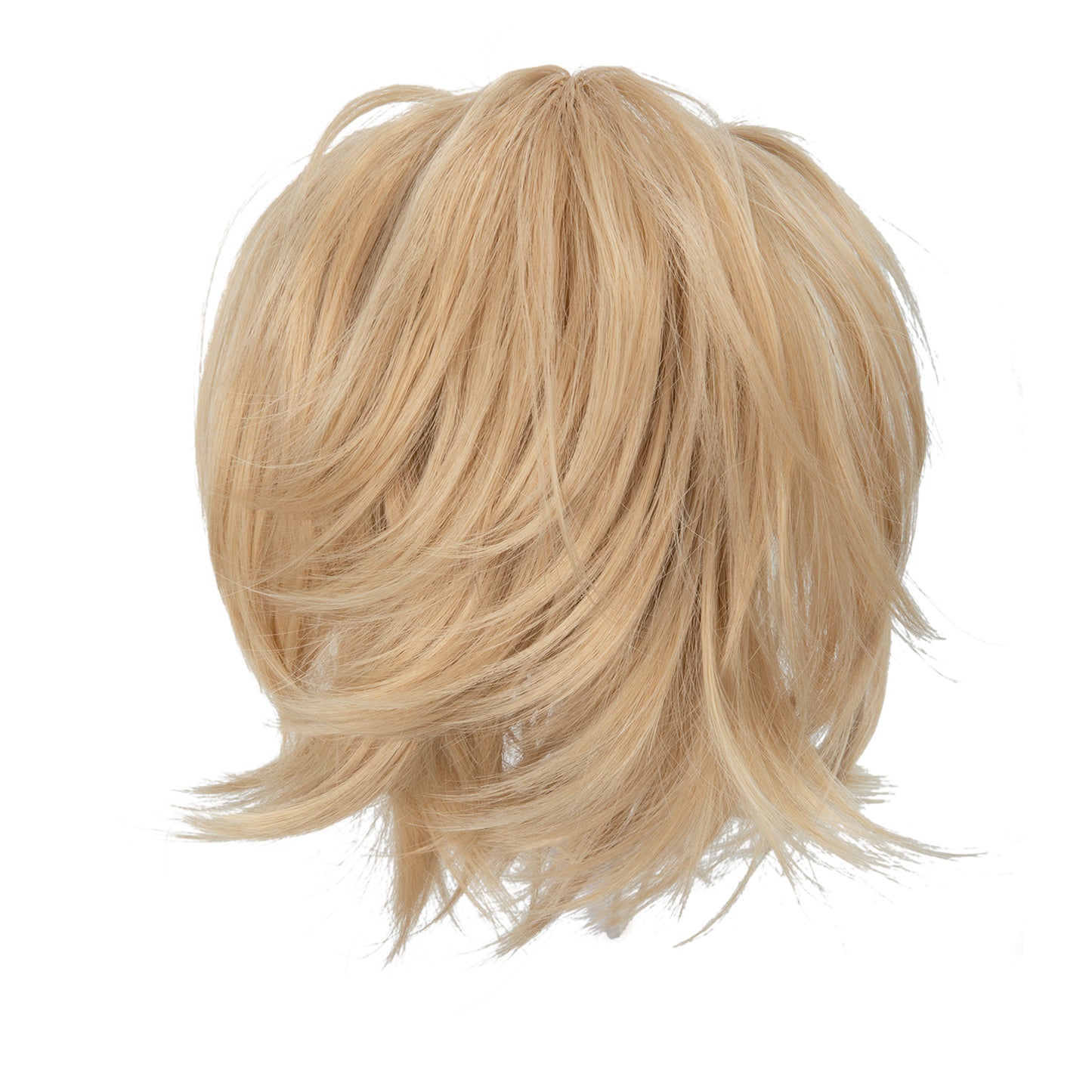 DIY Messy Claw Clip Short Ponytail Wig Buttery Blonde