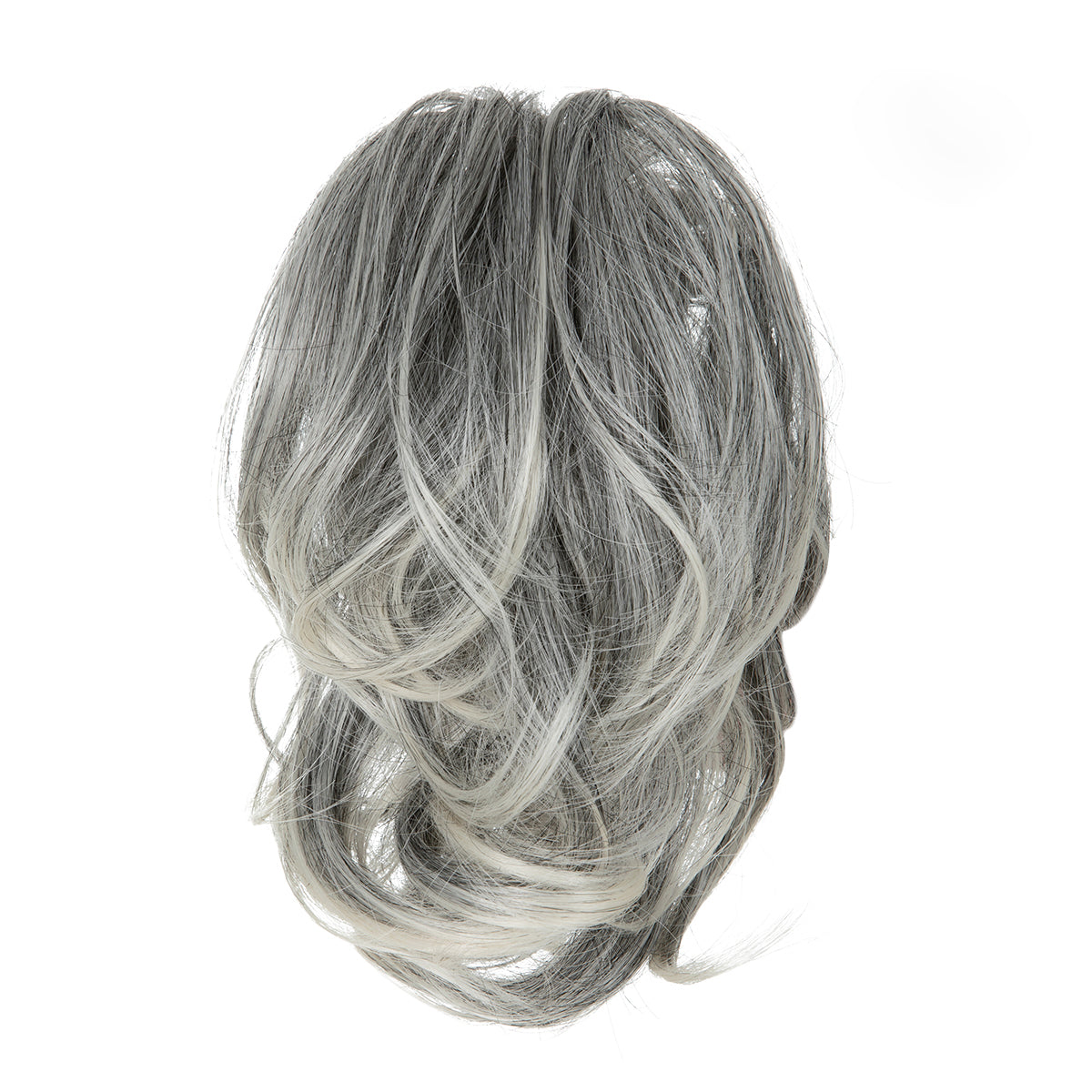 DIY Claw Clip Natural Ponytail Hair Extensions Grey and White Tpis