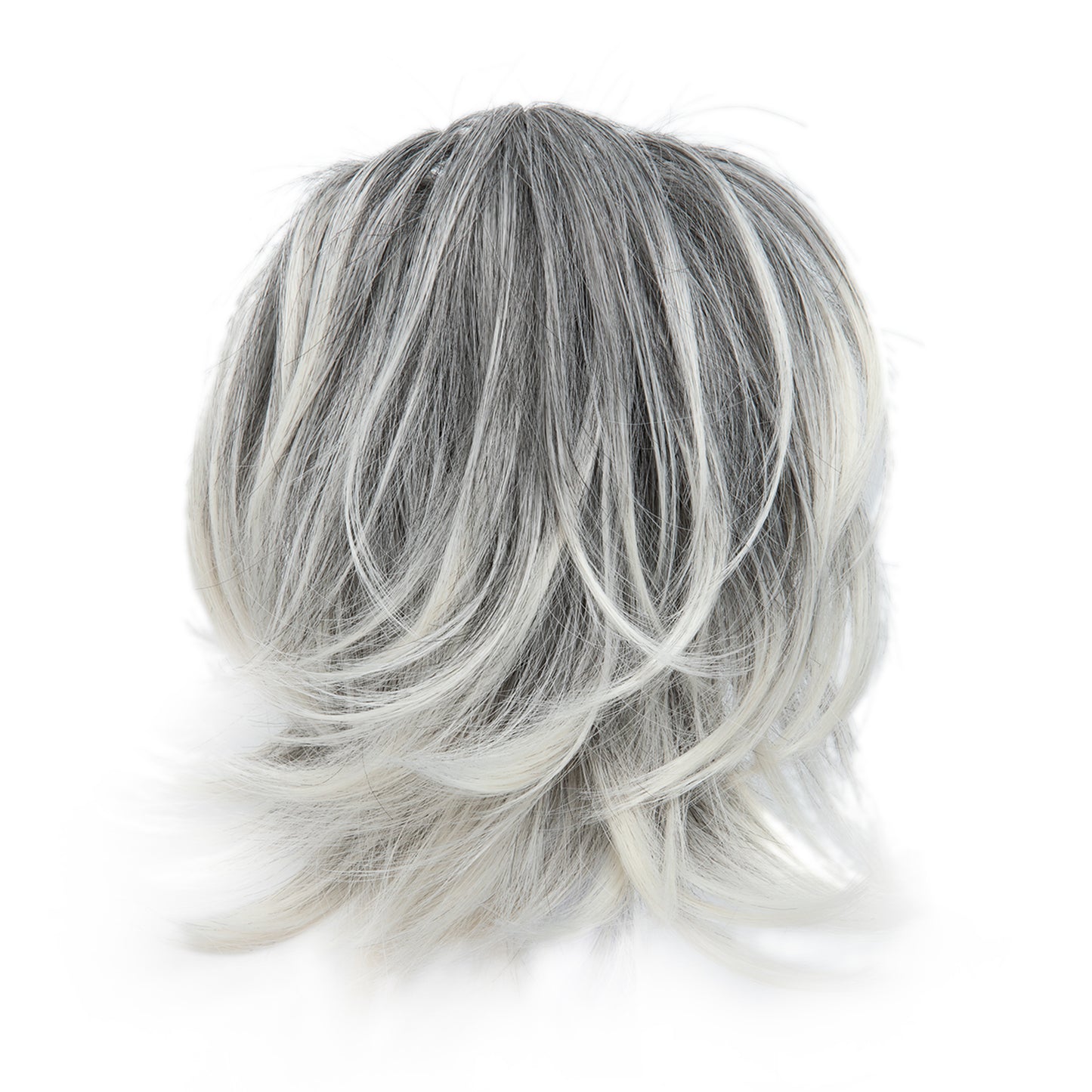DIY Messy Claw Clip Short Ponytail Wig Salt And Pepper
