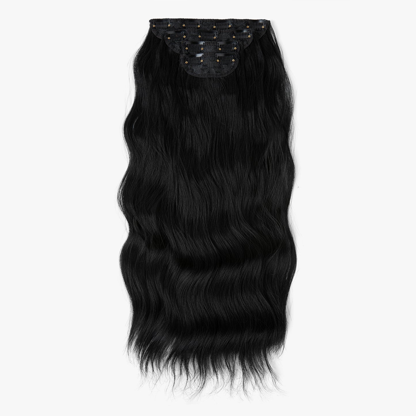 Clip In Hair Extensions 4 PCS Jet Black