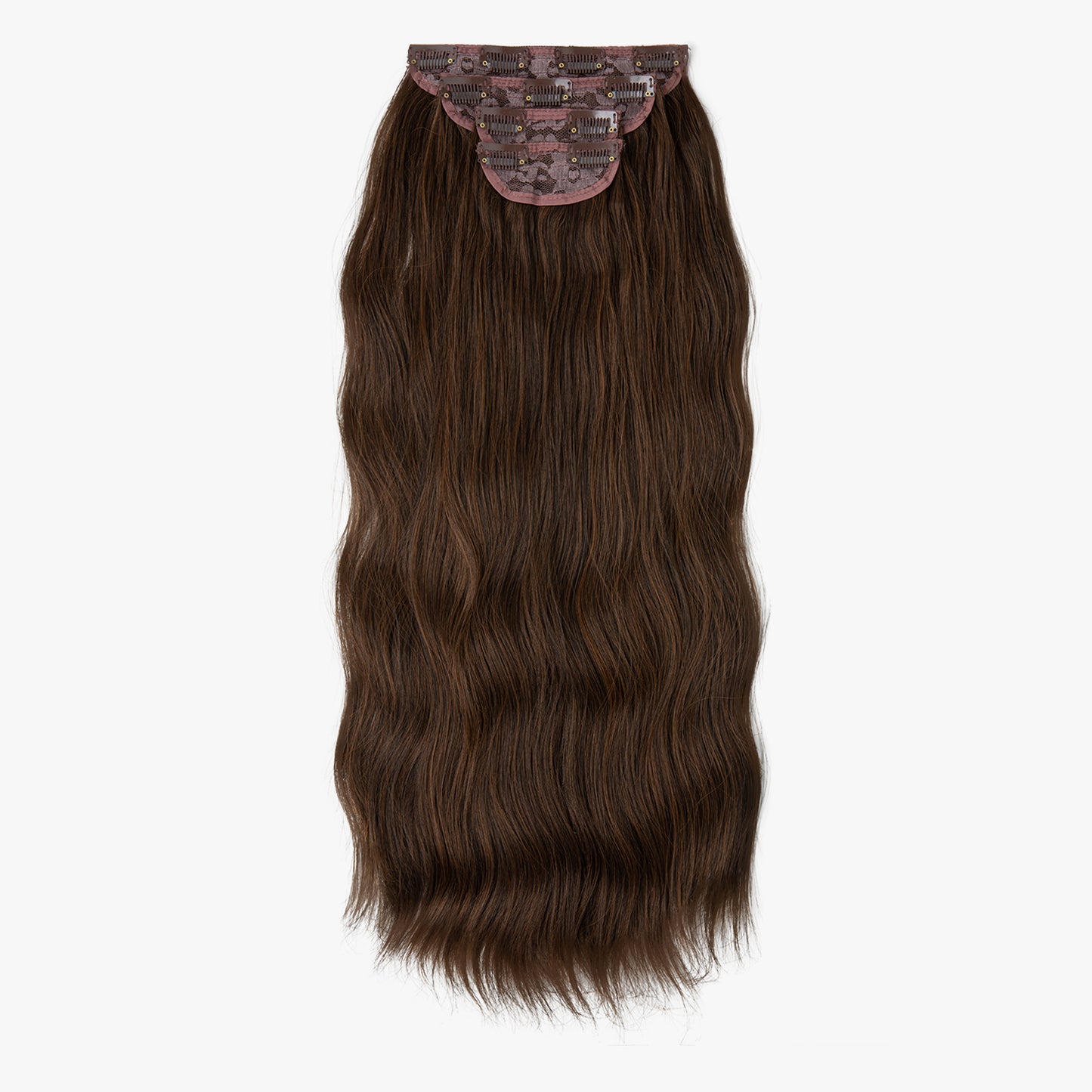 Clip In Hair Extensions 4 PCS Ginger Brown