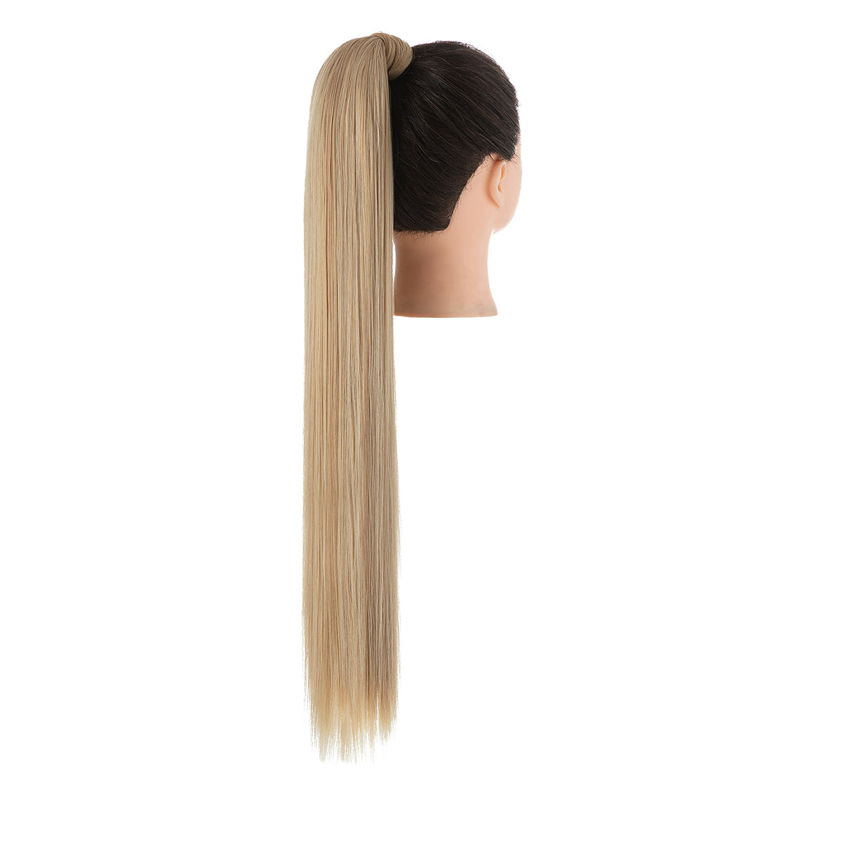 Clip Drawstring Fake Long Ponytail Natural Blonde 32in