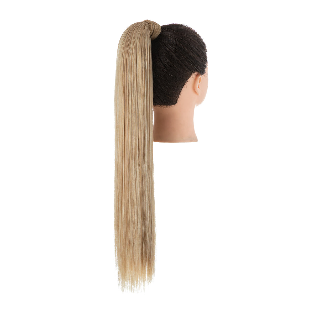 Clip Drawstring Fake Long Ponytail Natural Blonde 24in
