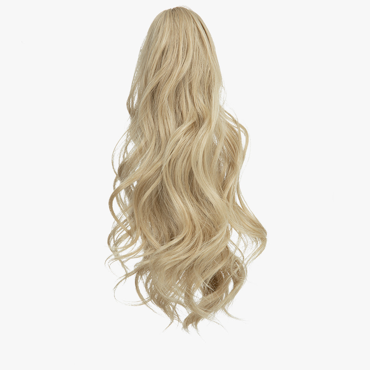 Natural long curly ponytail Pale Ash Blonde