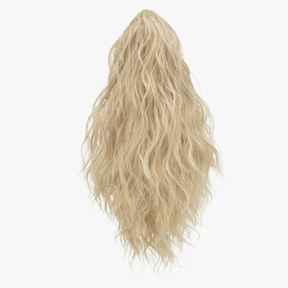 Claw Clip Short Ponytail Extension Wavy Ponytail Ash Blonde