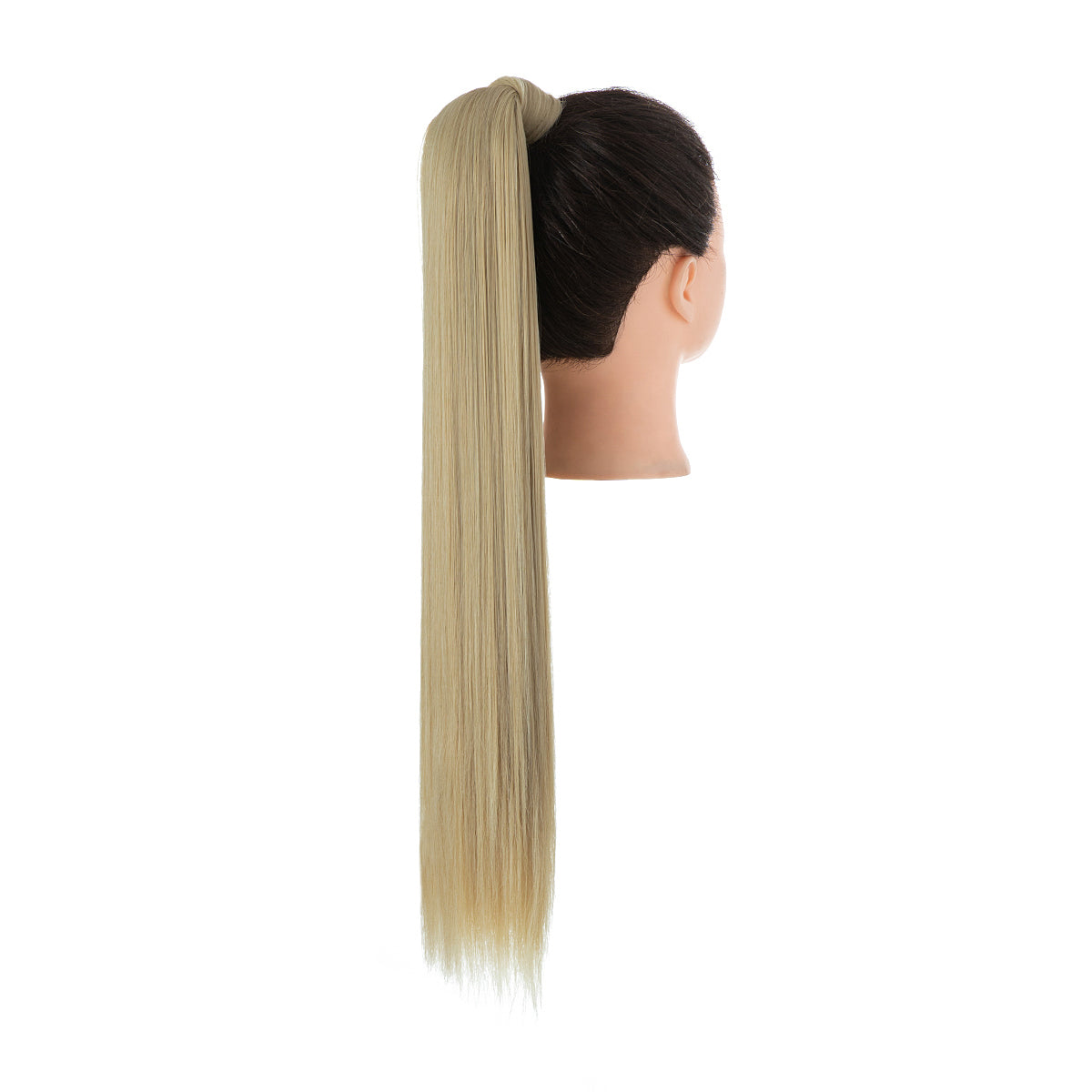 Clip Drawstring Fake Long Ponytail Ash Blonde 24in