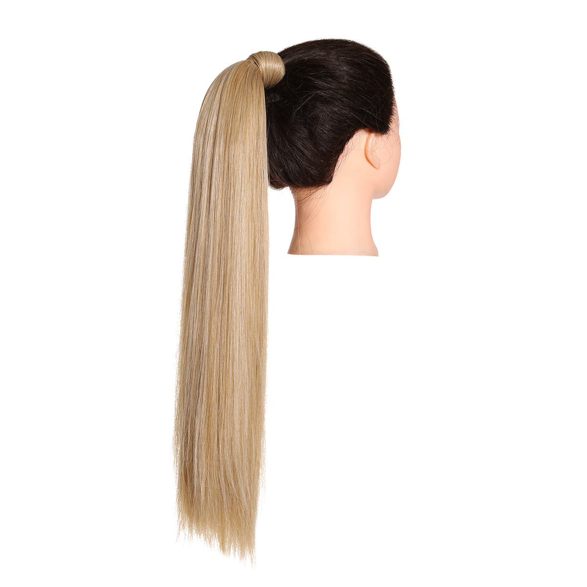 Clip Drawstring Fake Long Ponytail Light Honey Blonde 24in