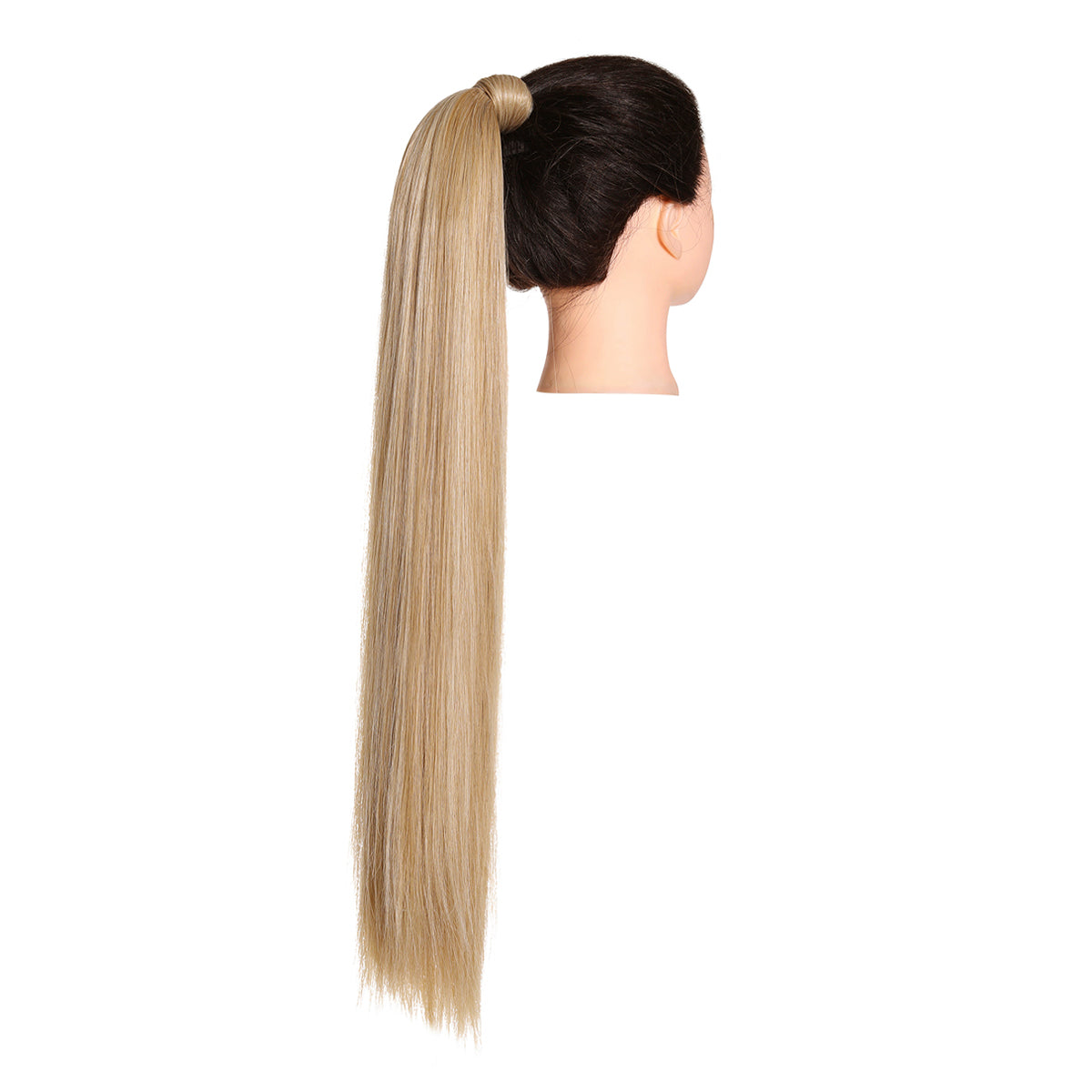 Clip Drawstring Fake Long Ponytail Light Honey Blonde 32in