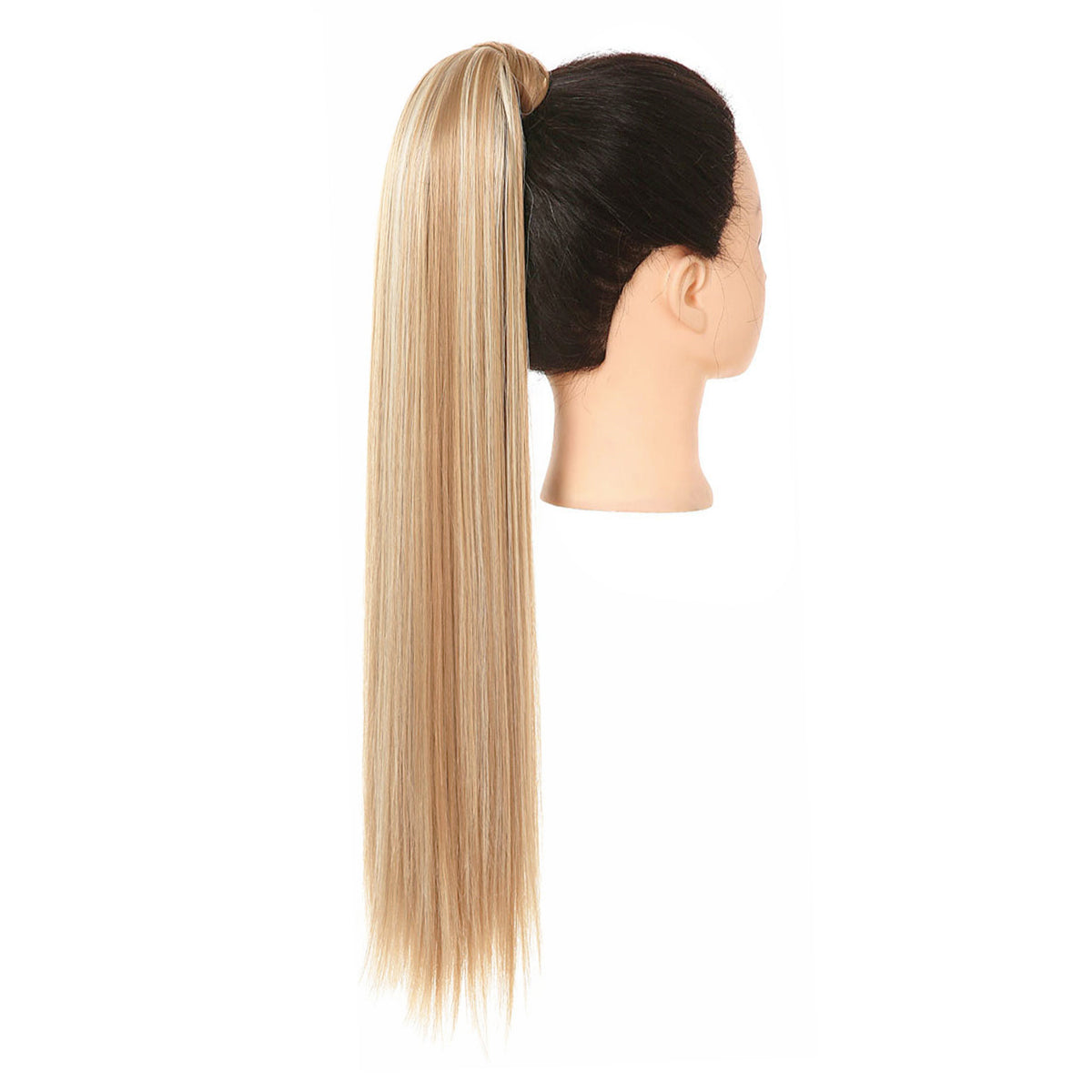 Clip Drawstring Fake Long Ponytail Golden Blonde Beach Blonde 24in