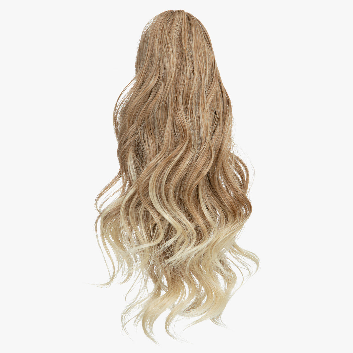 Natural long curly ponytail Gloden Blonde and Beach Blonde Tips