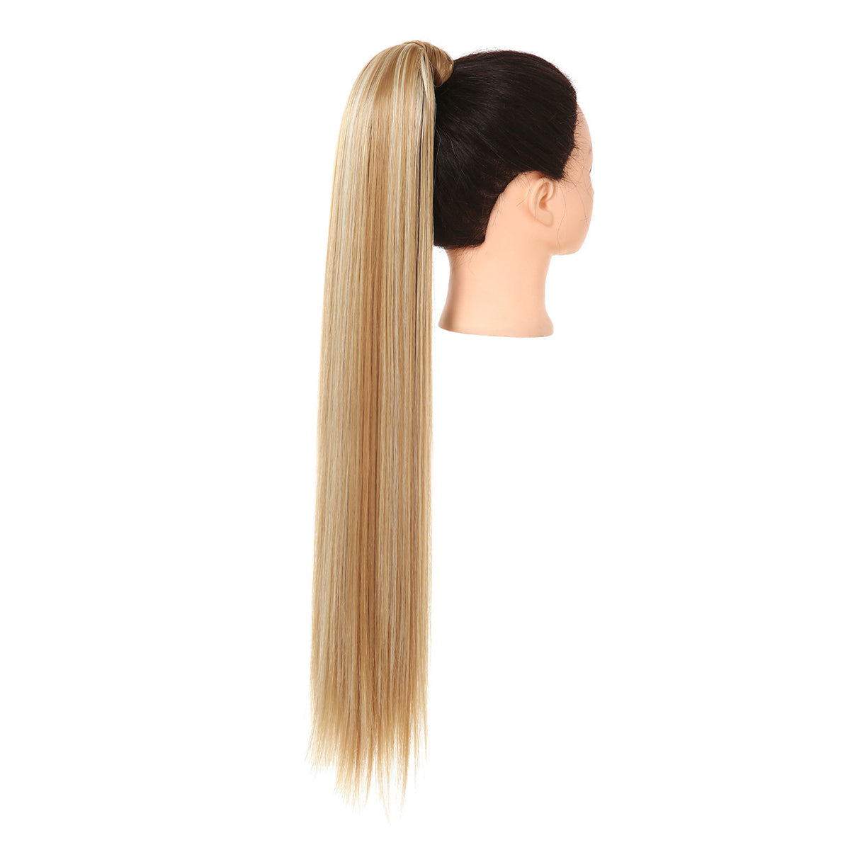 Clip Drawstring Fake Long Ponytail Golden Blonde Beach Blonde 32in