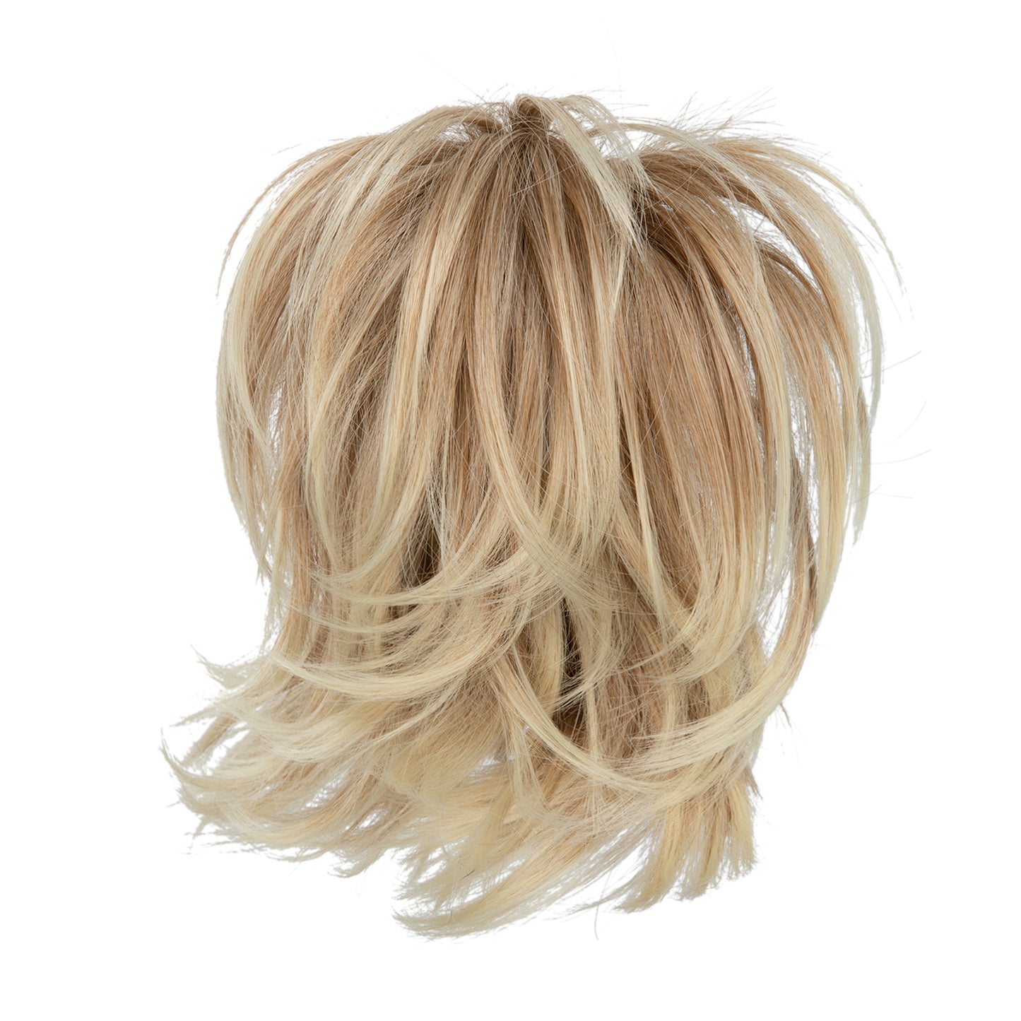 DIY Messy Claw Clip Short Ponytail Wig Gloden Blonde and Beach Blonde Tips