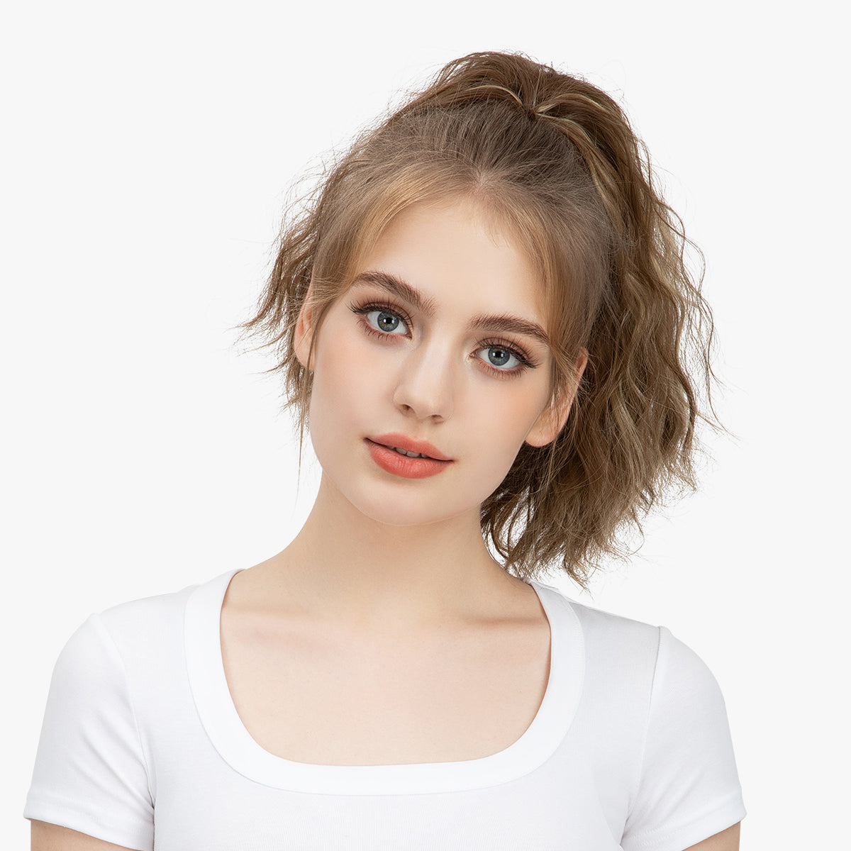 Claw Clip Short Ponytail Extension Wavy Ponytail
