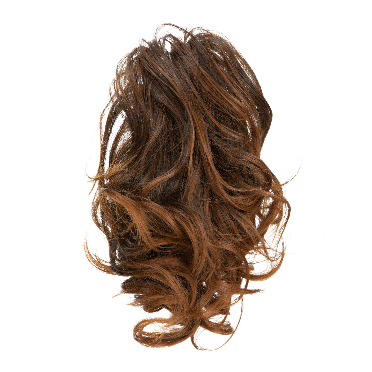 DIY Claw Clip Natural Ponytail Hair Extensions Light Brown and Light Auburn Tips