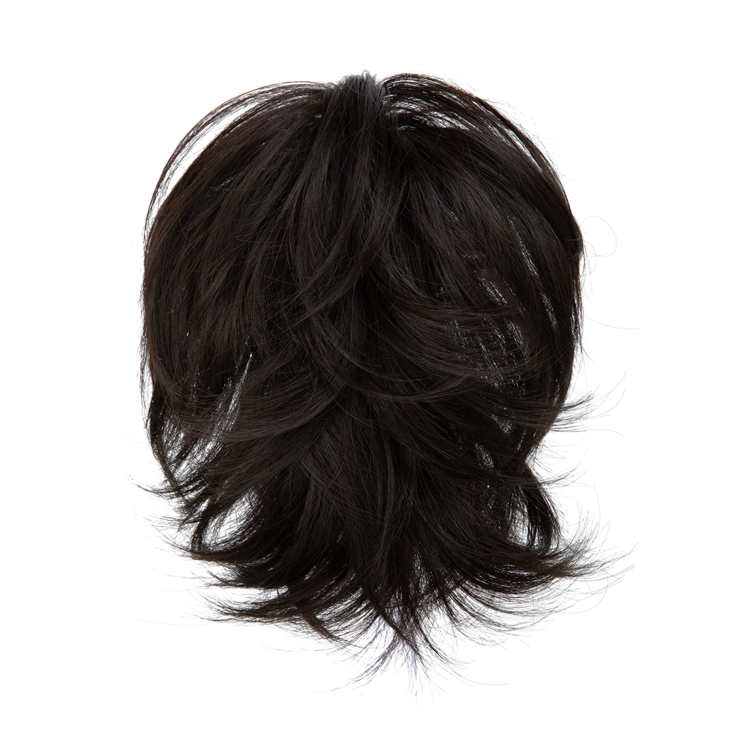 DIY Messy Claw Clip Short Ponytail Wig Black Brown