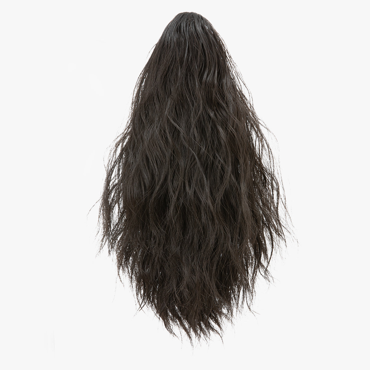 Claw Clip Short Ponytail Extension Wavy Ponytail Black Brown