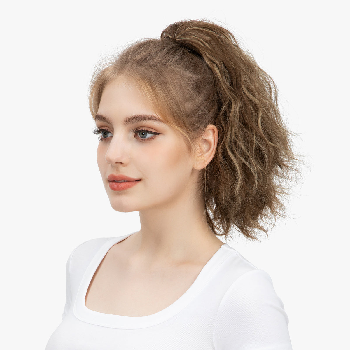 Claw Clip Short Ponytail Extension Wavy Ponytail