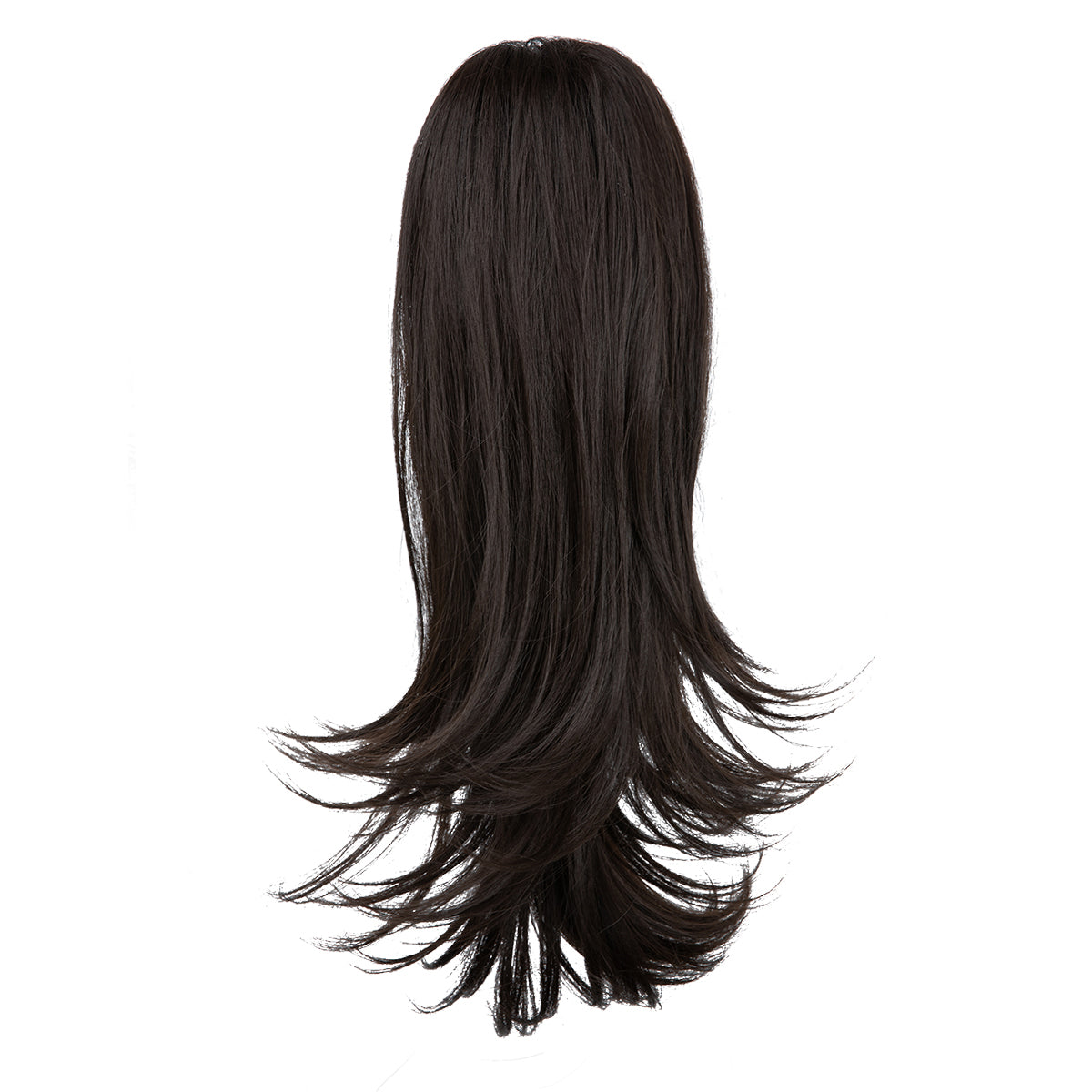 Clip In Hair Extensions Long Straight Ponytail Black Brown