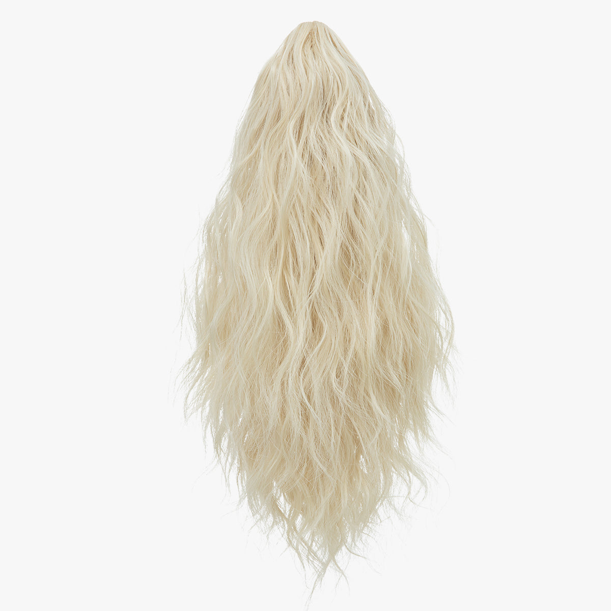 Claw Clip Short Ponytail Extension Wavy Ponytail Light Blonde