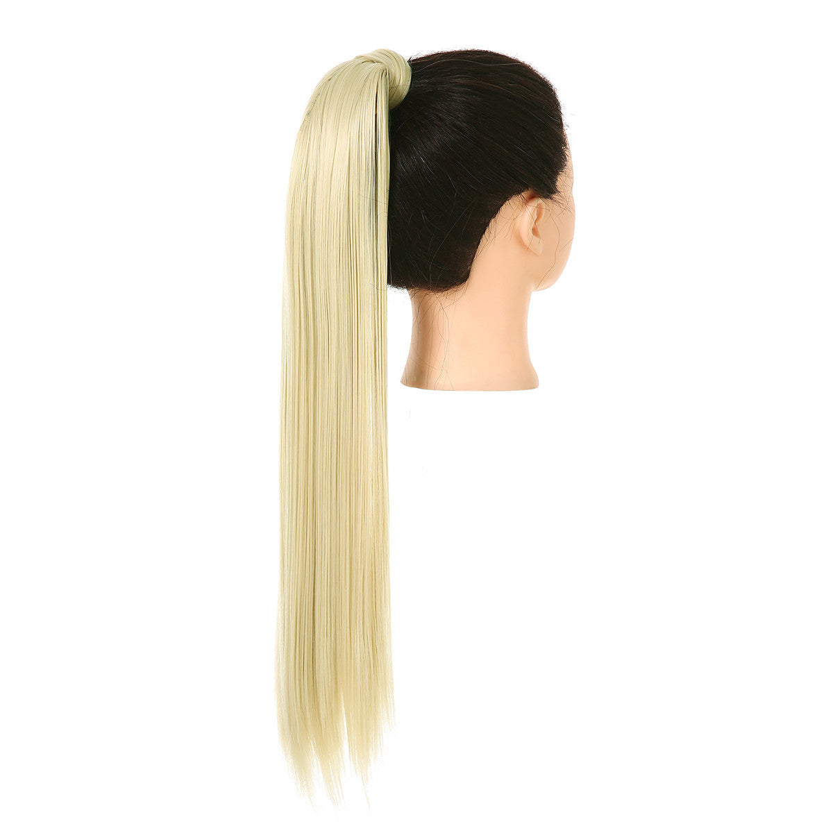 Clip Drawstring Fake Long Ponytail Beach Blonde 24in