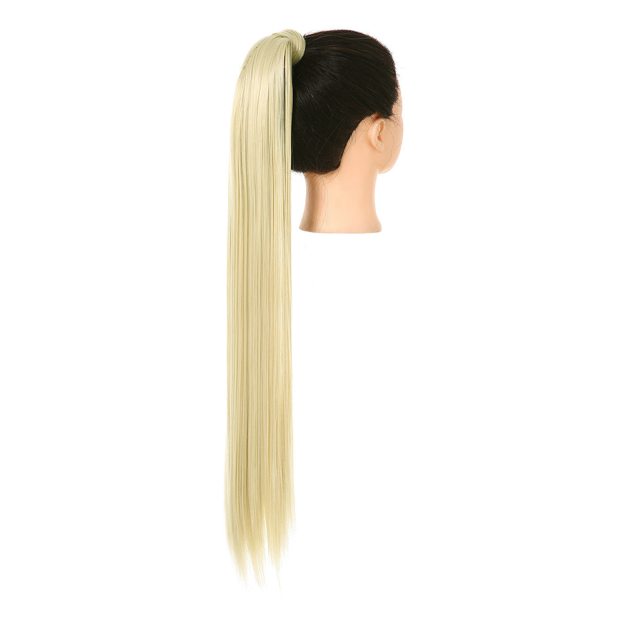 Clip Drawstring Fake Long Ponytail Beach Blonde 32in
