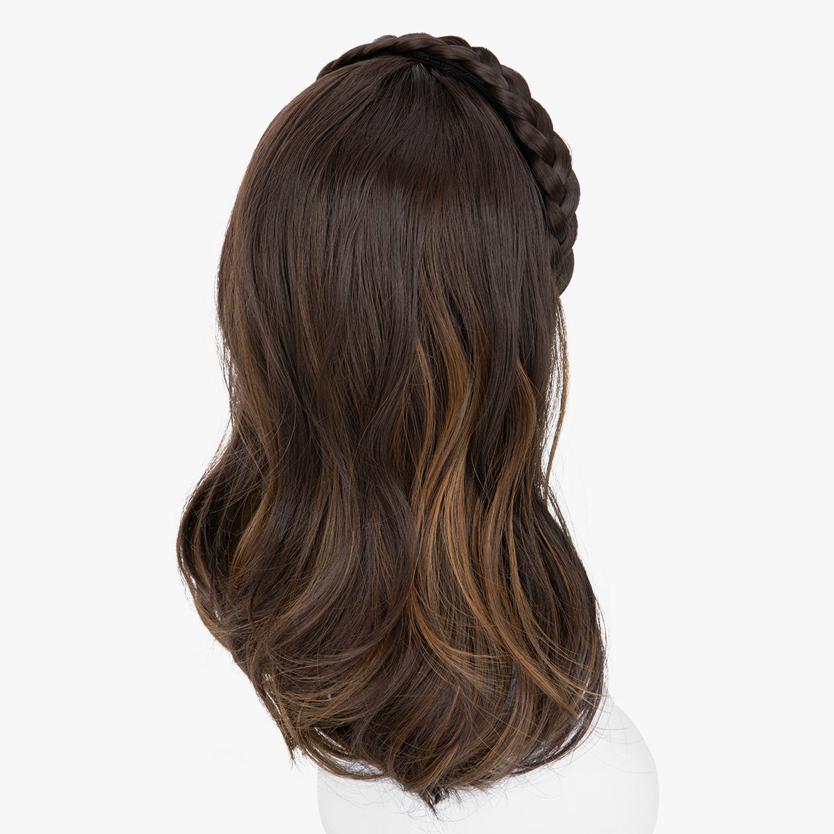 Golonee Half Wig with Headband Dark Brown Golden With Dark Root
