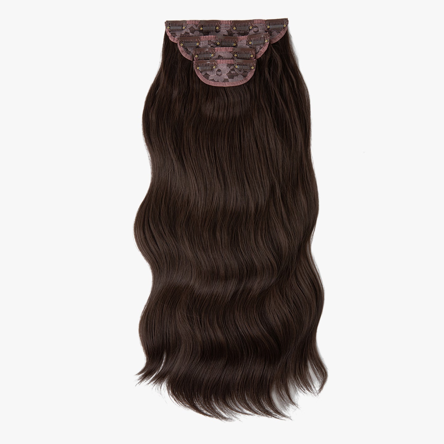 Clip In Hair Extensions 4 PCS Dark Brown