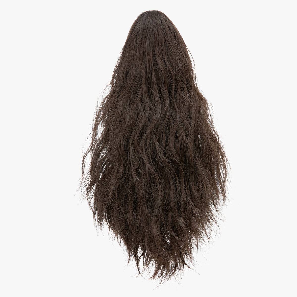 Claw Clip Short Ponytail Extension Wavy Ponytail Dark Brown