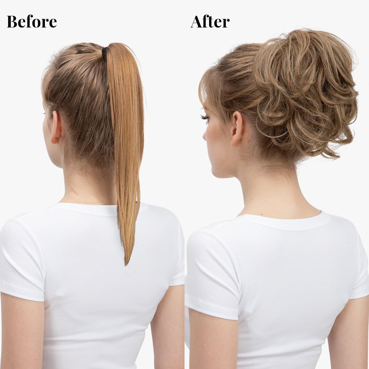 Messy Wavy Short Ponytail