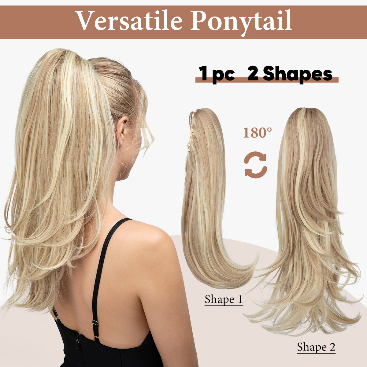 Clip In Hair Extensions Long Straight Ponytail
