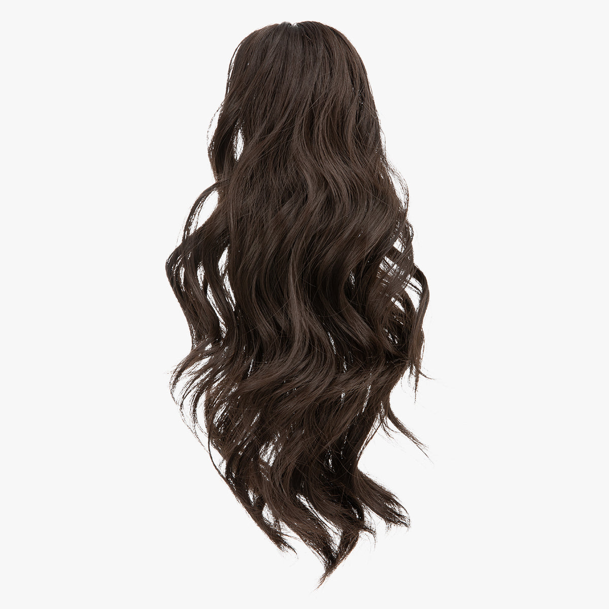 Natural long curly ponytail Dark Brown
