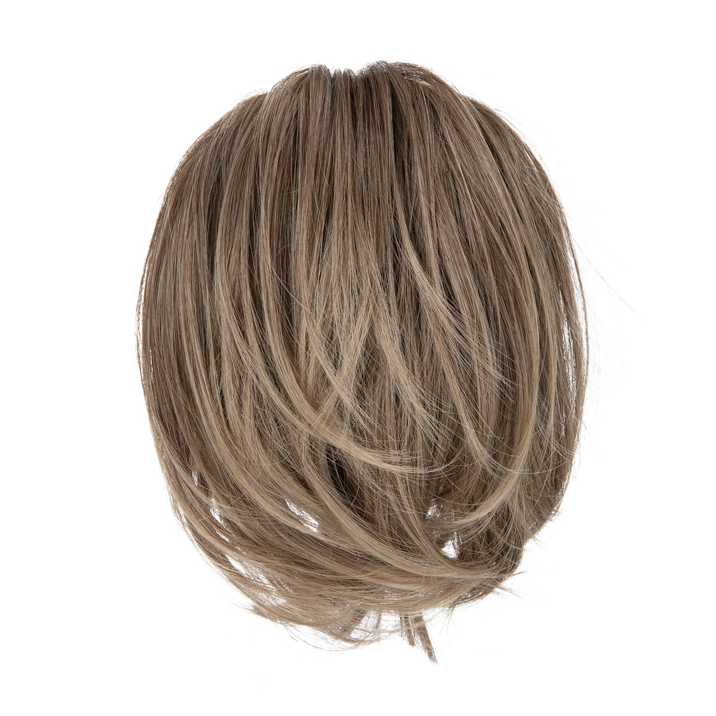 DIY Messy Claw Clip Short Ponytail Wig Brown to Ash Blonde