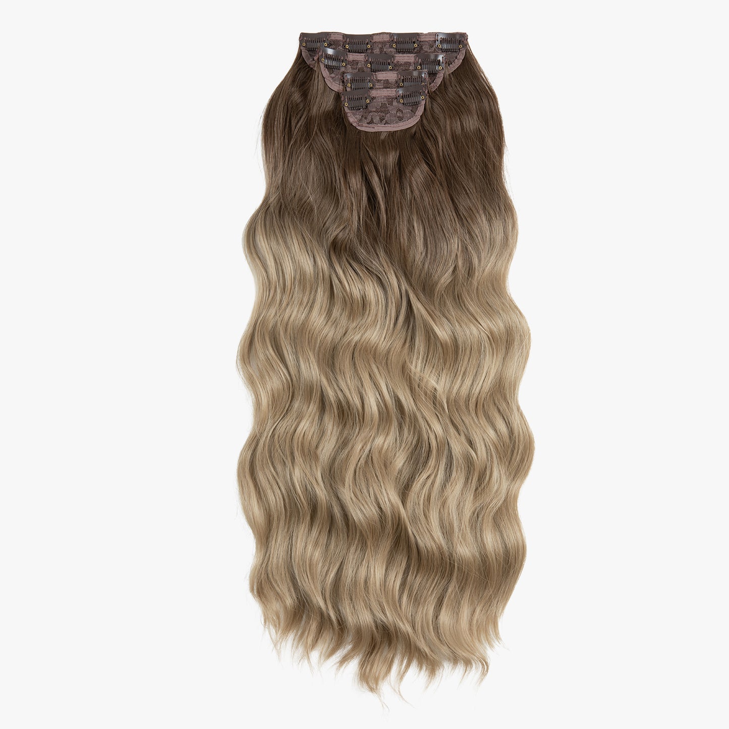 Clip In Hair Extensions 4 PCS Brown to Ash Blonde