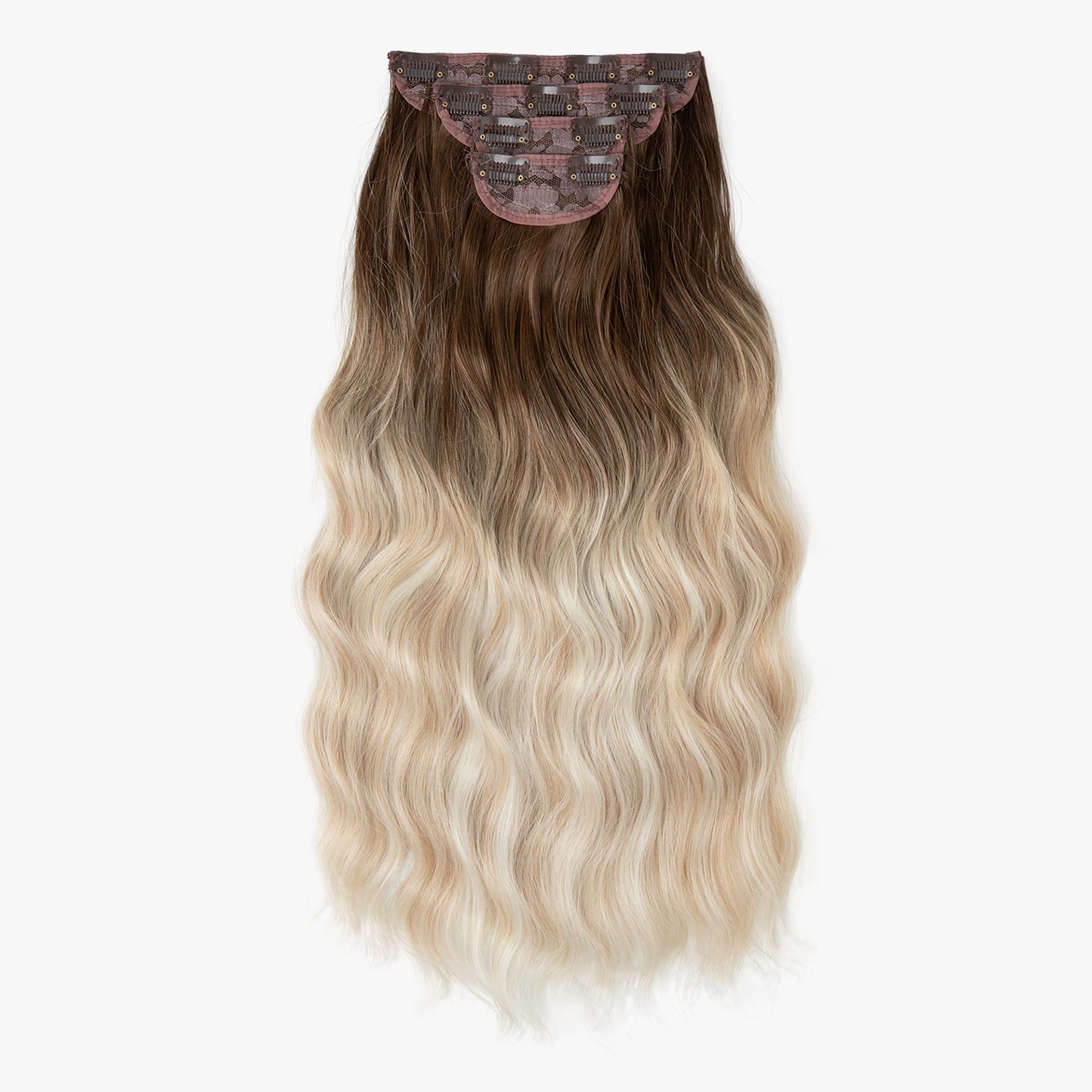 Clip In Hair Extensions 4 PCS Blonde Bayalage