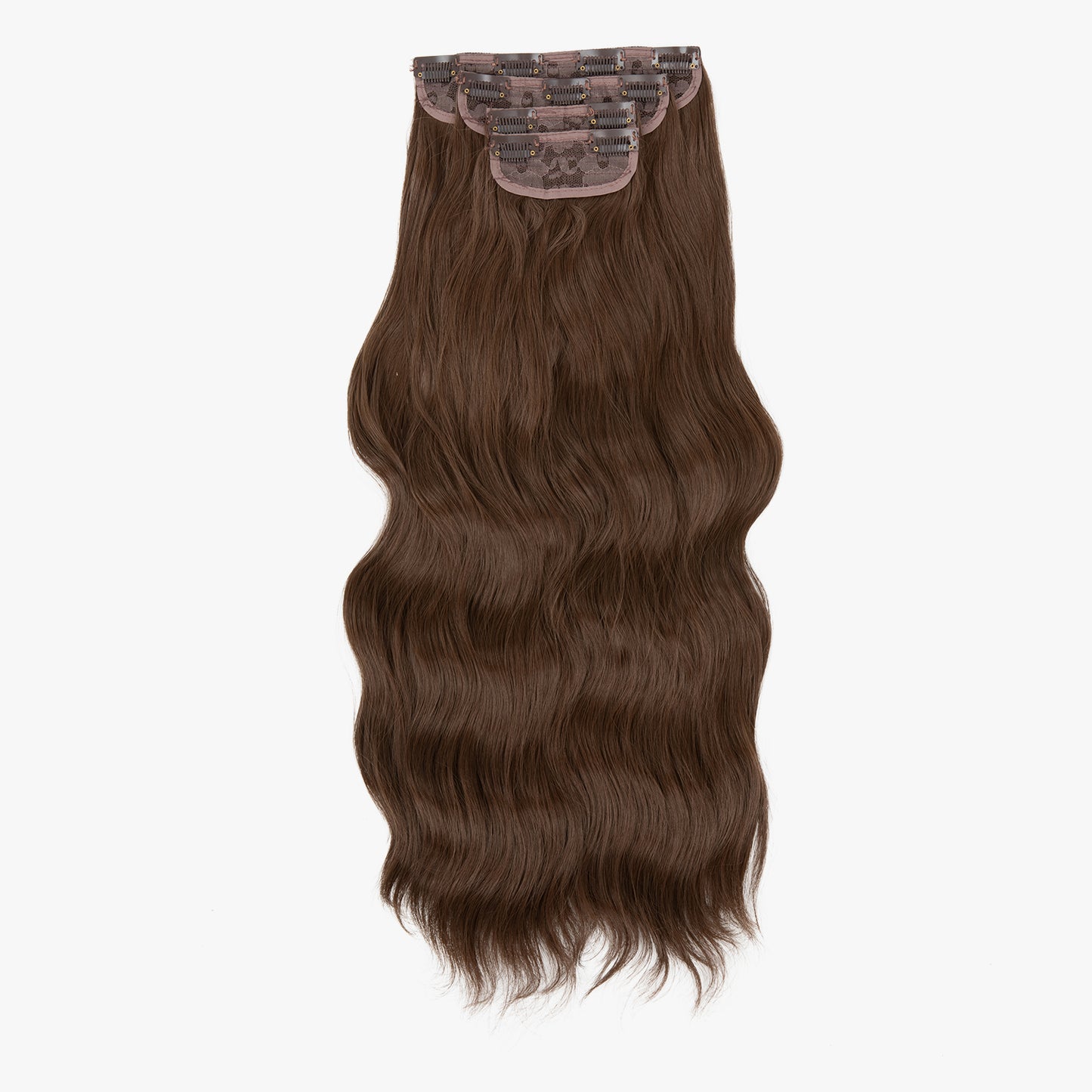 Clip In Hair Extensions 4 PCS Medium Brown