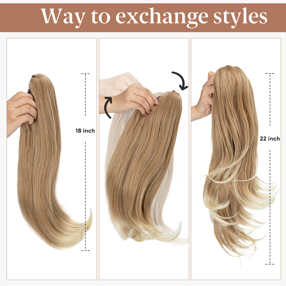 Clip In Hair Extensions Long Straight Ponytail