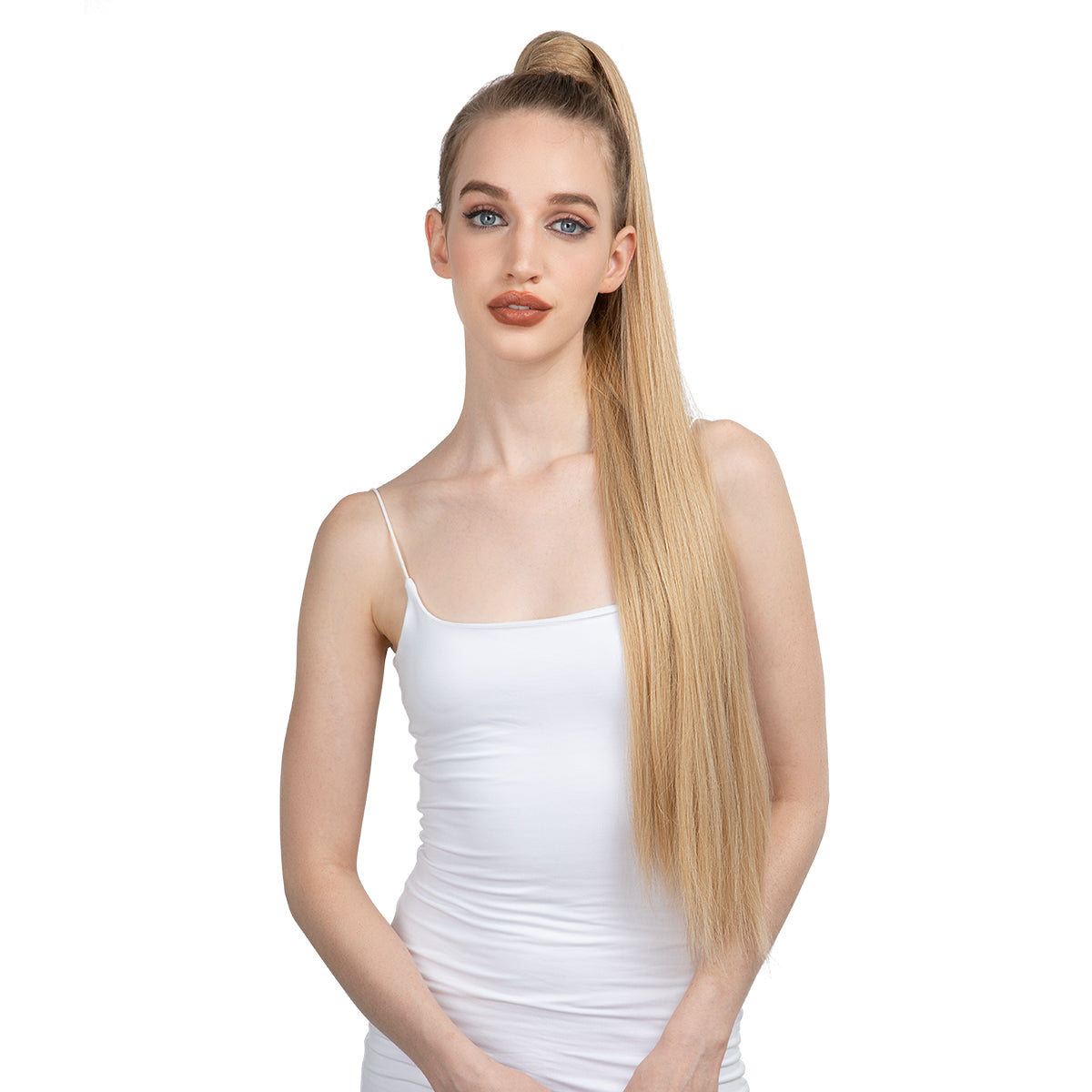 Clip Drawstring Fake Long Ponytail