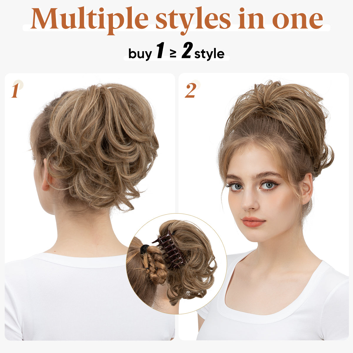 Messy Wavy Short Ponytail